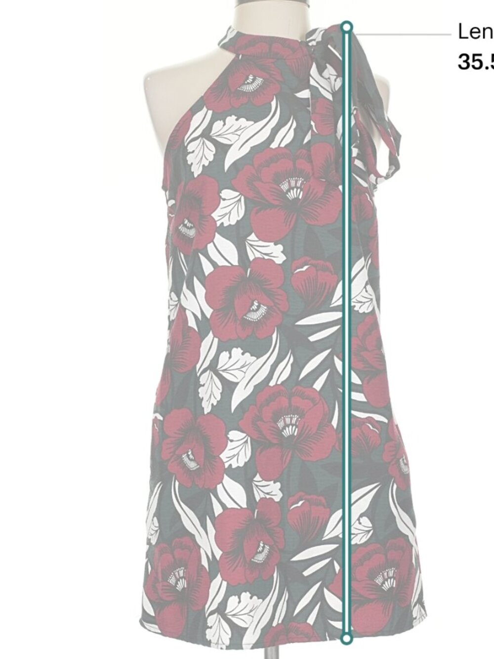 Lulus Sleeveless Halter Shift Mini Dress In A Vibrant Floral Print - Size S - Picture 7 of 9